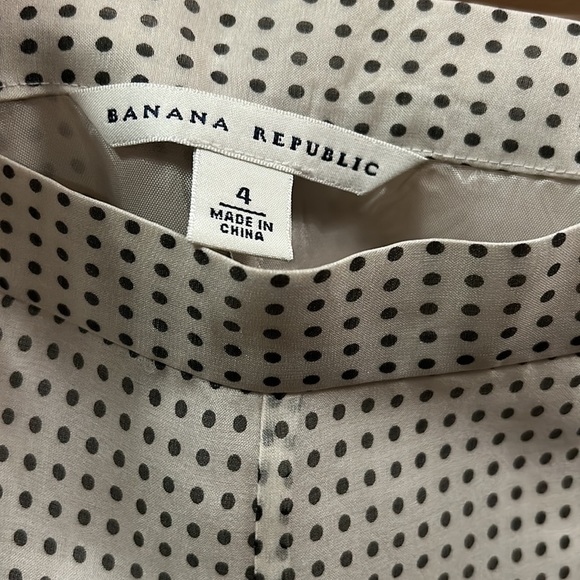 VINTAGE Banana Republic Silk Chiffon Dotted Swing Circle Skater Skirt size 4 - Picture 7 of 17